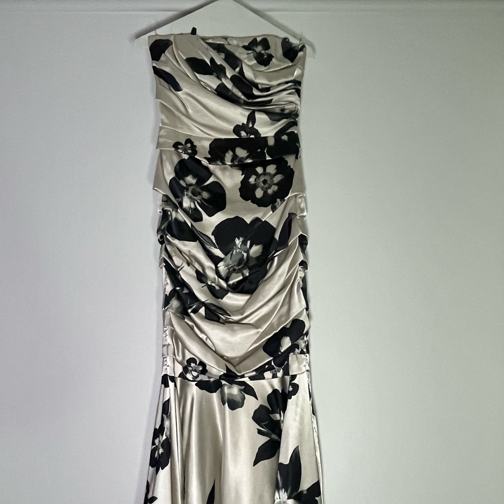 Floral Strapless Gown